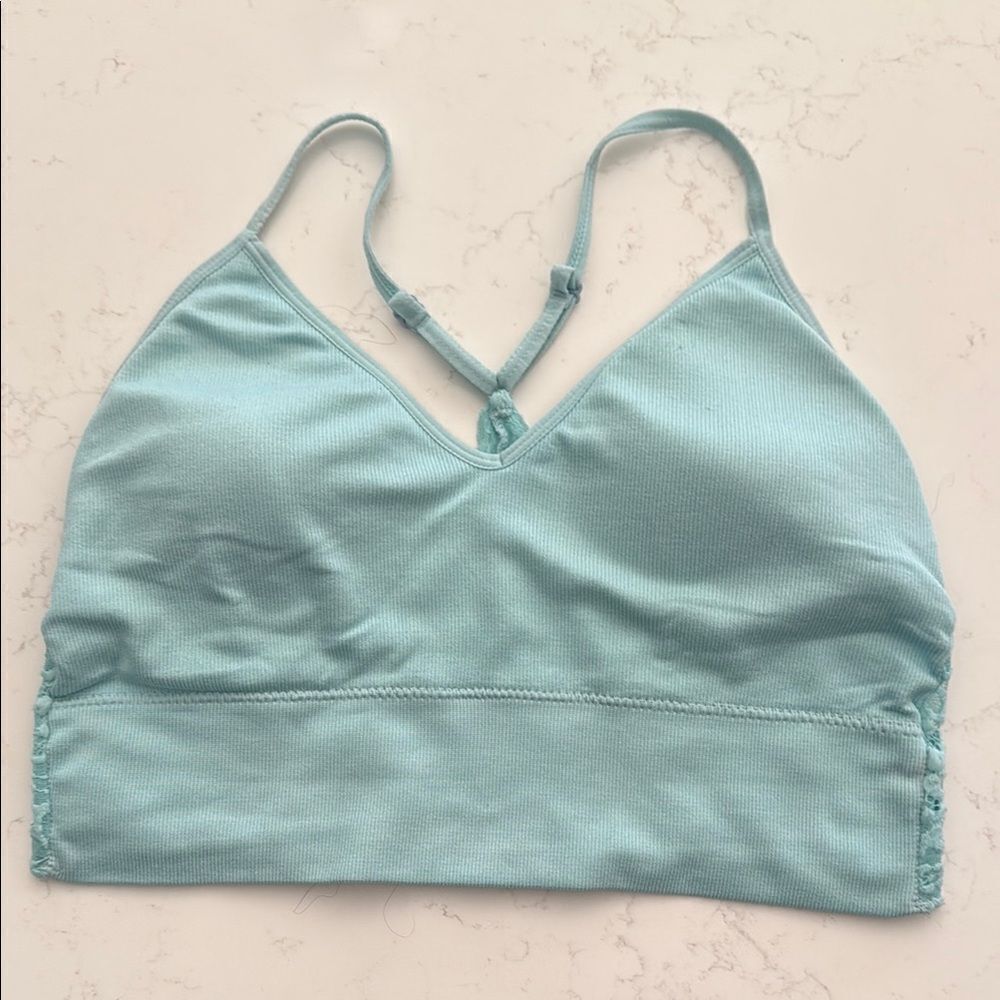 Light Blue Strappy Bralette. Size XL.  International intimates.
